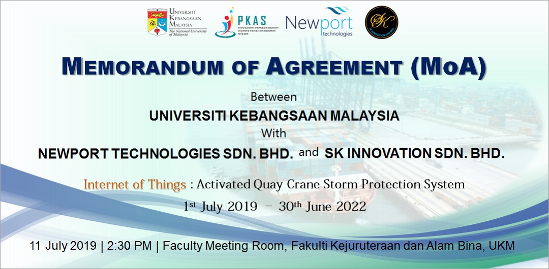 Majlis Menandatangani Perjanjian (MoA) Antara UKM - Newport Technologies - Sk Innovation